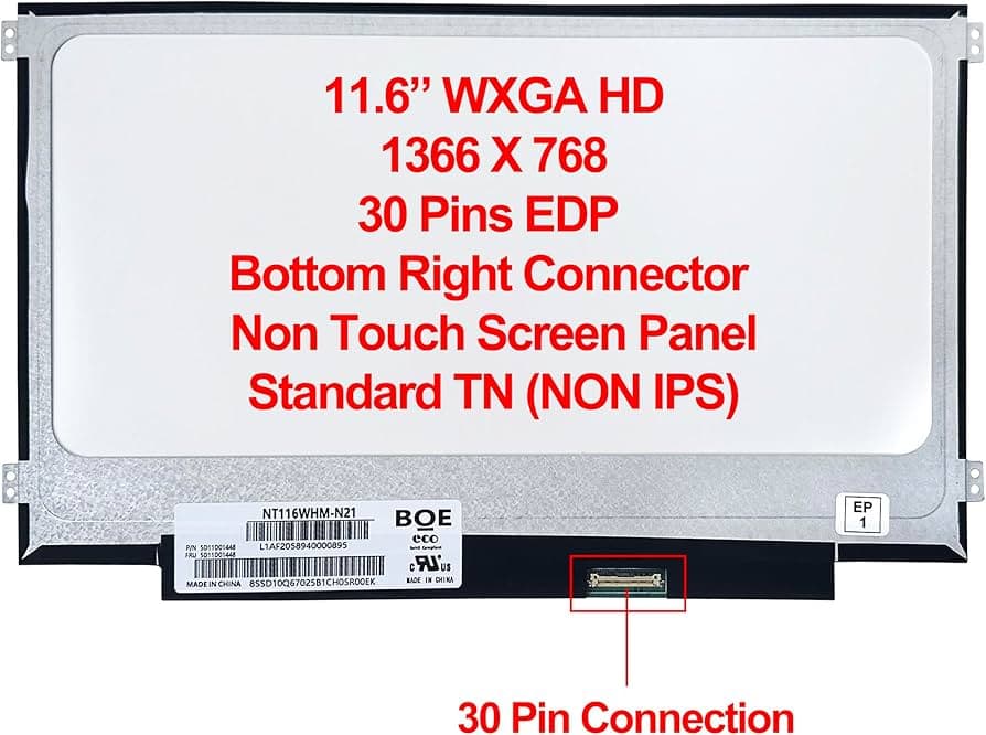 11.6″ Laptop Screen (30/40 Pin)
